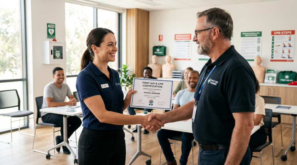 Professional photograph of a calm, confident female employee